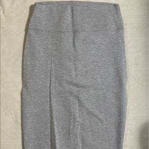 Light Heather Grey Pencil Skirt